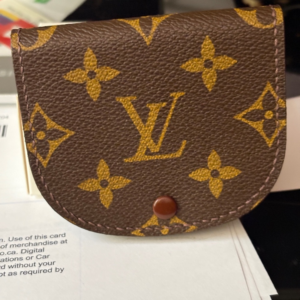 Louis Vuitton Brown and Yellow Monogram Card Holder